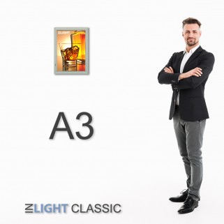 ФРЕЙМЛАЙТ А3 INLIGHT CLASSIC ОДНОСТОРОННІЙ НАСТІННИЙ | світлова панель в алюмінієвій клік-рамці