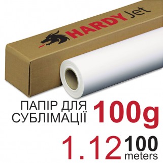 Папір сублімаційний HARDYJet Sublimation Paper 100г, рулон 1,12м*100м