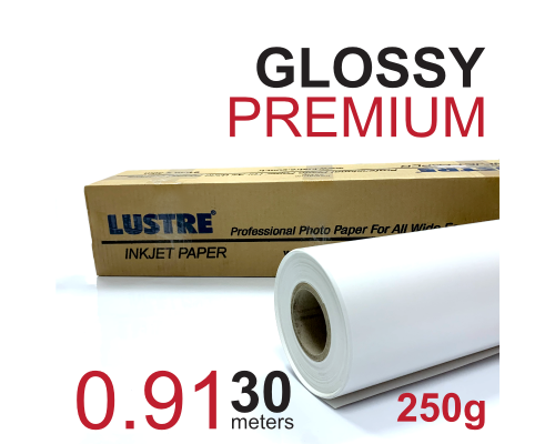 Фото папір Lustre Premium GLOSSY 250 гр/м2 0.914*30